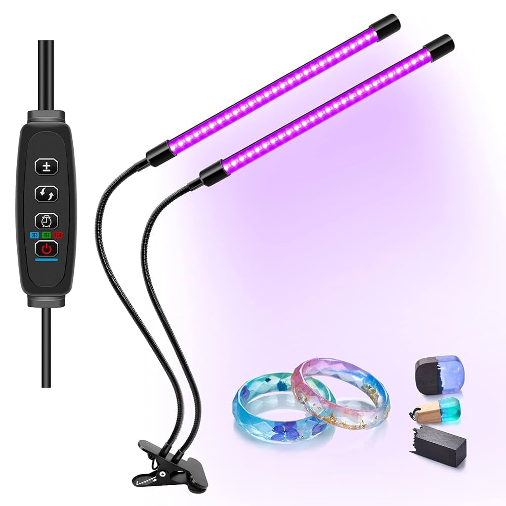 YGS-Tech LED Black Light, 3 9 12H Timer, 10 Dimmable Levels